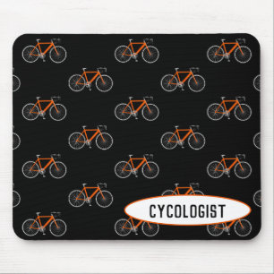 Mousepad bicicleta laranja cicologista a preto