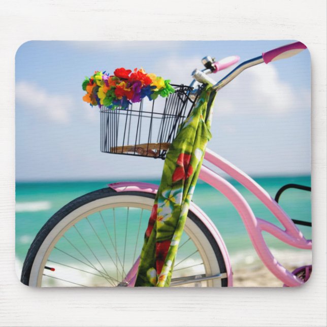 Mousepad Bicicleta na praia | Miami, Florida (Frente)