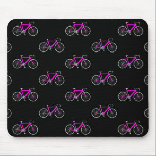 Mousepad bicicleta rosa a preto