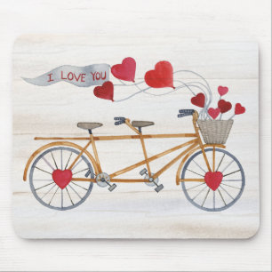 Mousepad Bicicleta rústica dos namorados construída para