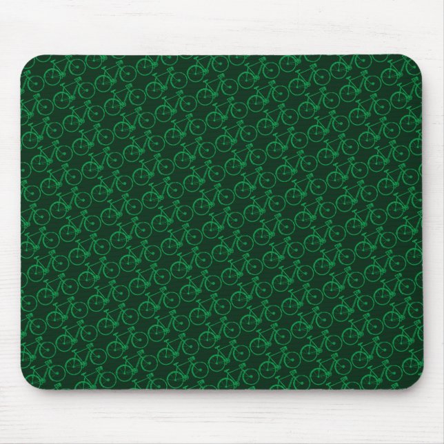 Mousepad bicicleta verde. andar de bicicleta é legal (Frente)
