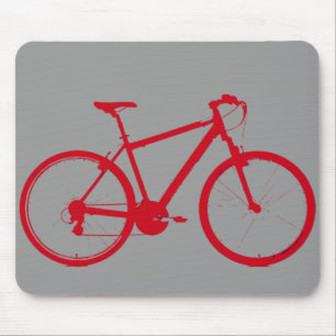 Mousepad bicicleta vermelha, ciclismo