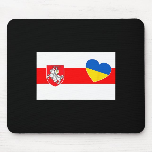 Mousepad Bielorrússia Fica Com a Ucrânia Belarusos Apoiam U (Frente)
