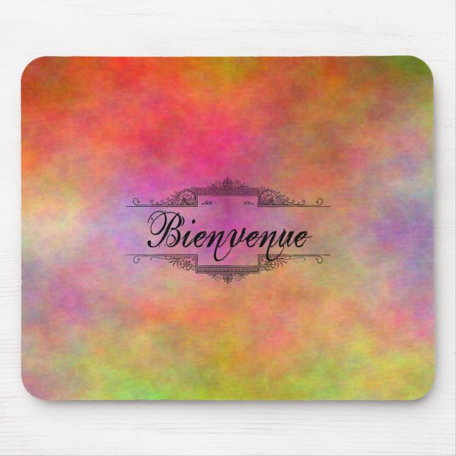 Mousepad Bienvenue colorido (Frente)