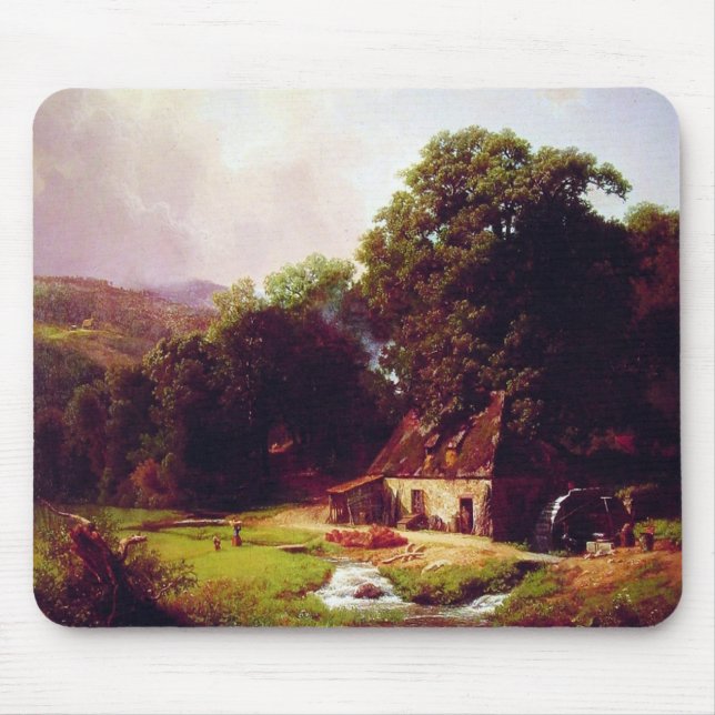 Mousepad Bierstadt Albert O Moinho Antigo (Frente)