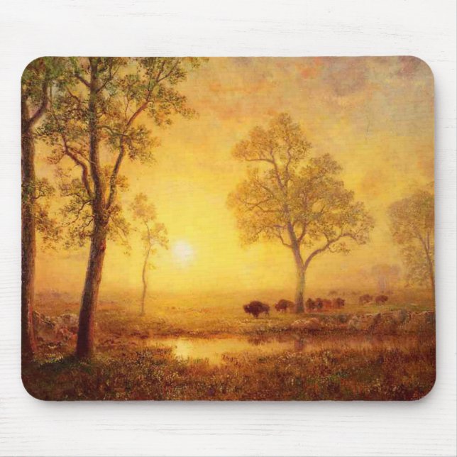 Mousepad Bierstadt Albert Sunset na Montanha (Frente)