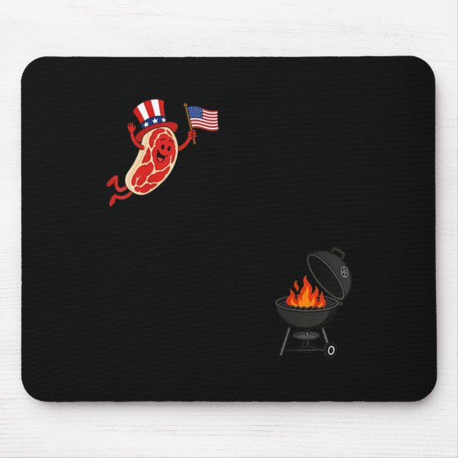 Mousepad Bife Dom Mergulho Tio Sam Bife Voador Engraçado (Frente)