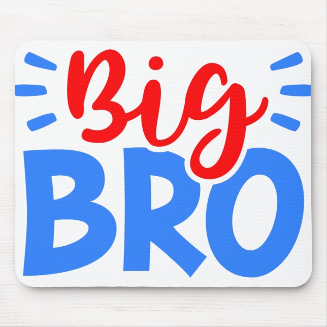 Mousepad BIG BRO em Vermelho e Azul (Frente)