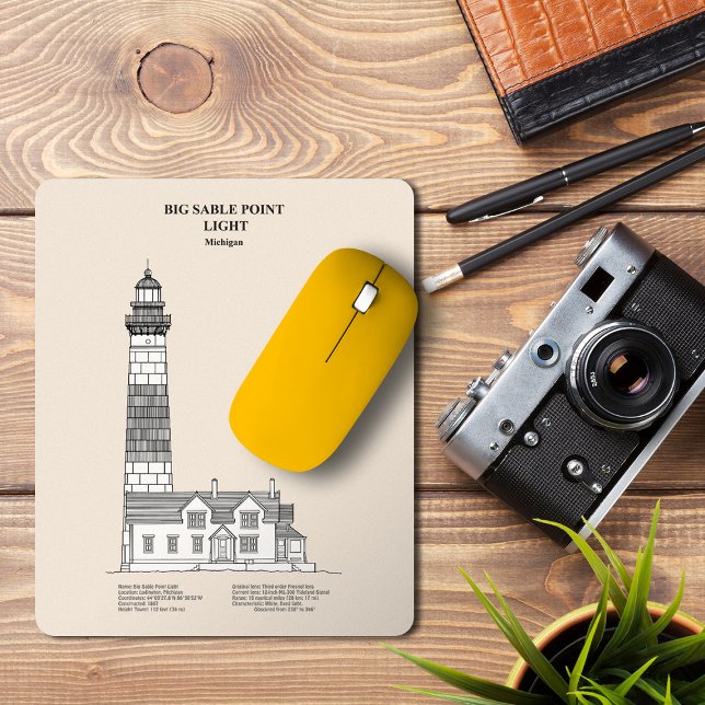 Mousepad Big Sable Point Lighthouse - Michigan - SBD (Criador carregado)