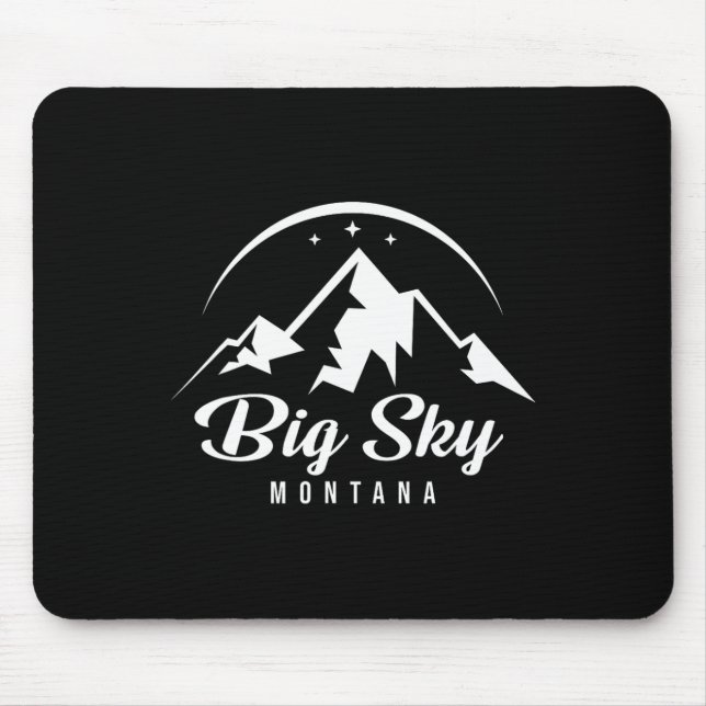 Mousepad Big Sky Montana Ski Resort Ski Snowboard (Frente)