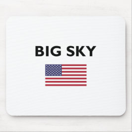 Mousepad Big Sky USA American Flag Light-Color