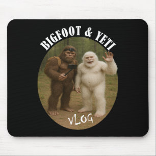Mousepad Bigfoot E Amigo Vlog Divertido Camping Hiking Self