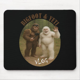 Mousepad Bigfoot E Amigo Vlog Meme Divertido Selfie De Hiki