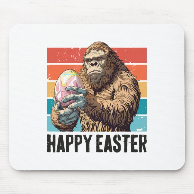 Mousepad Bigfoot Easter Felz pascoa Day (Frente)