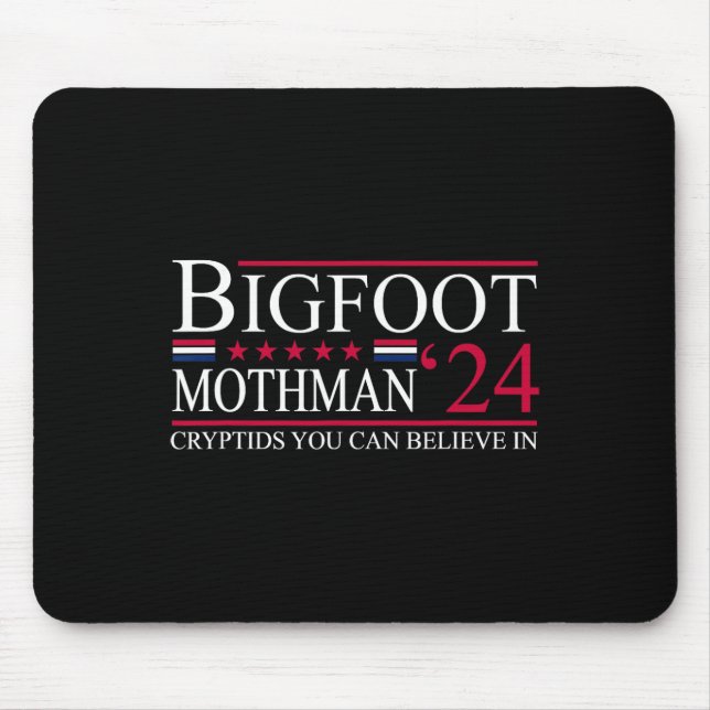 Mousepad Bigfoot Mothman 2024 Presidente Eleição Engraçada  (Frente)