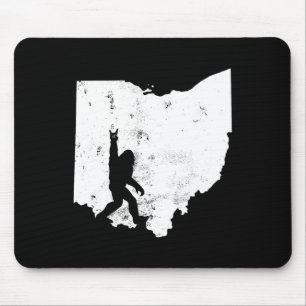 Mousepad Bigfoot Ohio State Map Sasquatch Men Gift