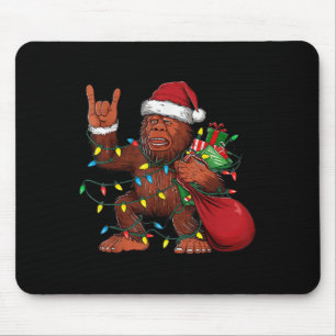 Mousepad Bigfoot Papai noel Árvore de Natal Luz Engraçada X