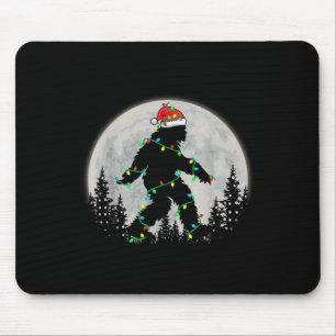 Mousepad Bigfoot Papai noel Árvore de Natal Luz Engraçada X
