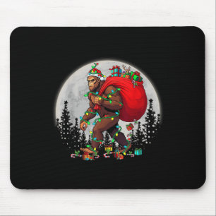 Mousepad Bigfoot Papai noel Árvore de Natal Luz Engraçada X