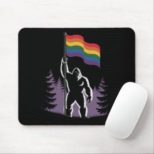 Mousepad Bigfoot Rock Na Bandeira Progressiva do Orgulho LG