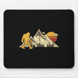 Mousepad Bigfoot Vintage Sol da Montanha Sasquatch Acampame