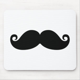 Mousepad Bigode engraçado do preto do vintage