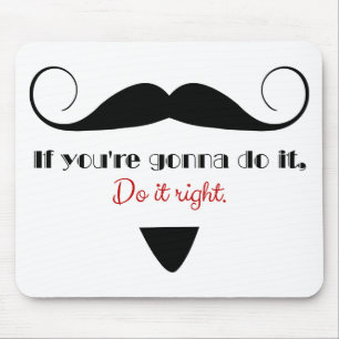 Mousepad Bigode Stache masculino do guiador do vintage