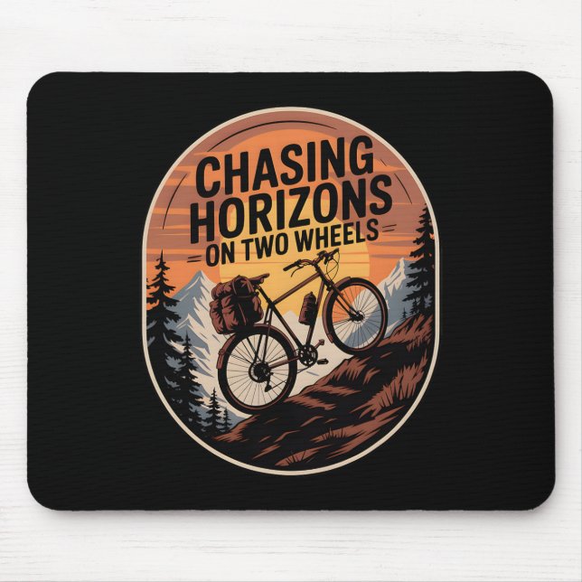 Mousepad Bikepacking Outdoor Mountain Biking Chasing Horizo (Frente)