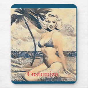 Mousepad Bikini - Modelo Thunder_Cove da Loira de Kneeling