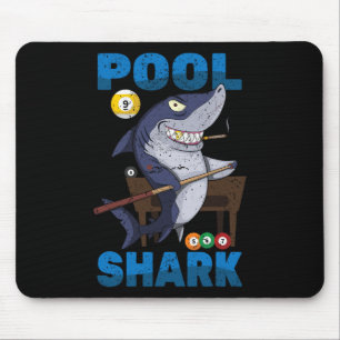 Mousepad Bilhares - Tubarão-Piscina - Jogador do Snooker -