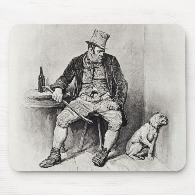 Mousepad Bill Sykes e seu cão, 'de Charles Dickens: UM G (Frente)