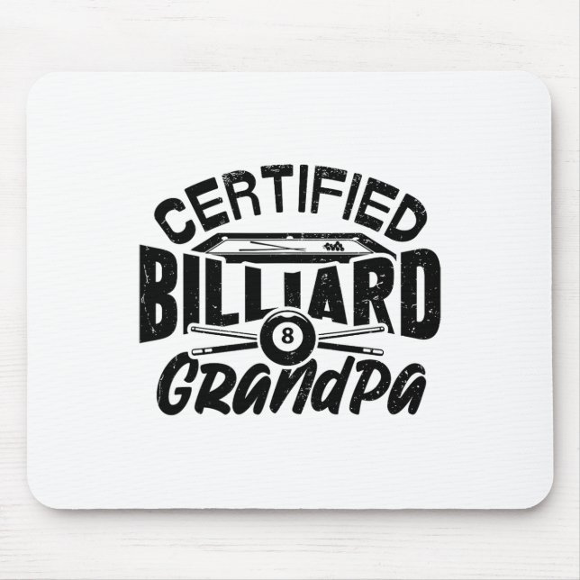Mousepad Billiard Grandpa Piscina Billiard Player F (Frente)