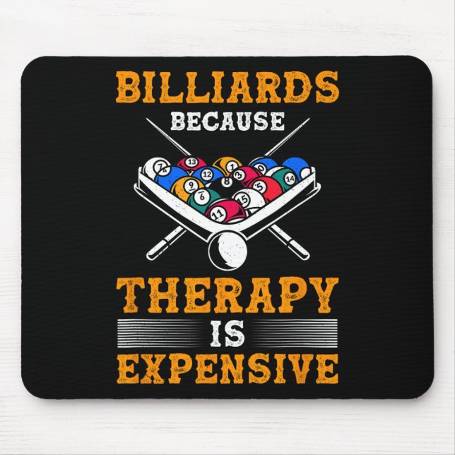 Mousepad Billiard Piscina Player Billiard Porque A Terapêut (Frente)