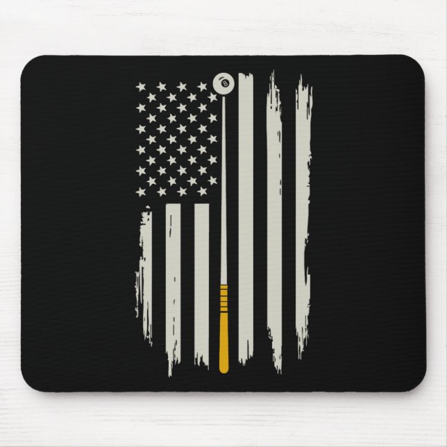 Mousepad Billiard Piscina Player Billiards Mesa Eua América (Frente)