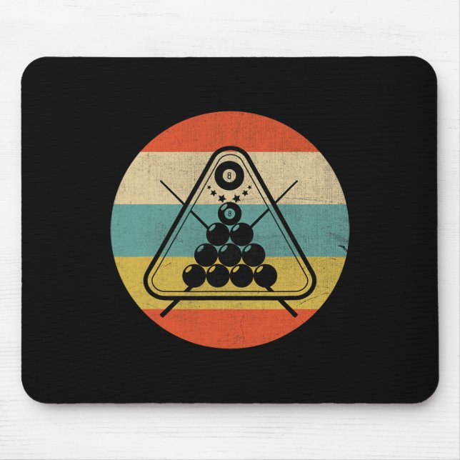 Mousepad Billiard Player de Piscina de rack retrorreflector (Frente)