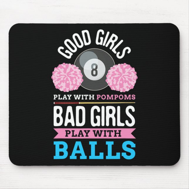 Mousepad Billiards Cue Game Piscina Billiard Player Gift (Frente)