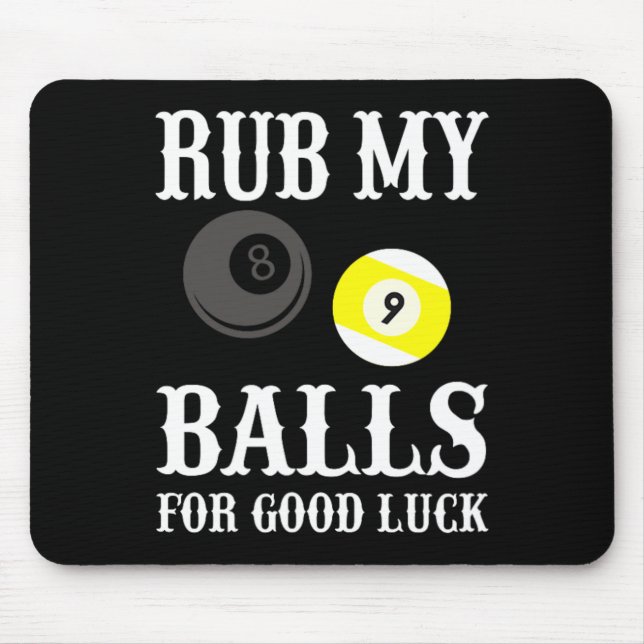 Mousepad Billiards Engraçados Bata Minha Sorte (Frente)
