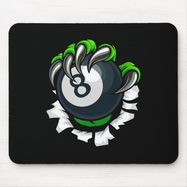 Mousepad Billiards Engraçados Unhas Billiards Jogando Pisci (Frente)