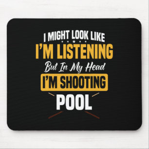 Mousepad Billiards Player Piscina Mesa Snooker Pirâmide Bil