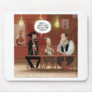 Mousepad Billy The Kid? Cabra de Desenho Animado Divertida