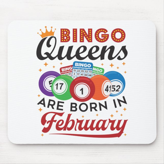 Mousepad Bingo Queens São Nasceres em fevereiro (Frente)
