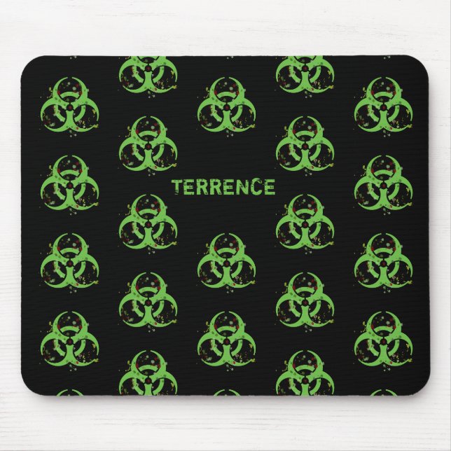 Mousepad Biorisco Verde Grungente Bruto (Frente)