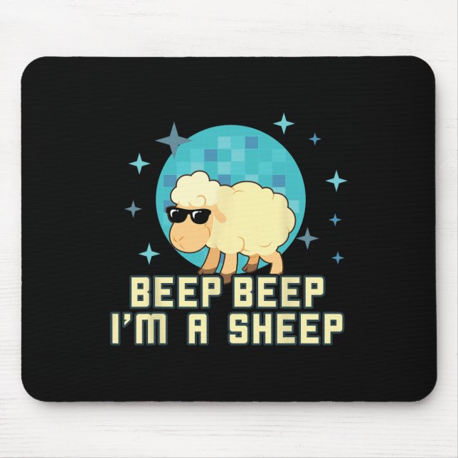 Mousepad Bipe bipe sou uma Fazenda engraçada de ovelha Nove (Frente)