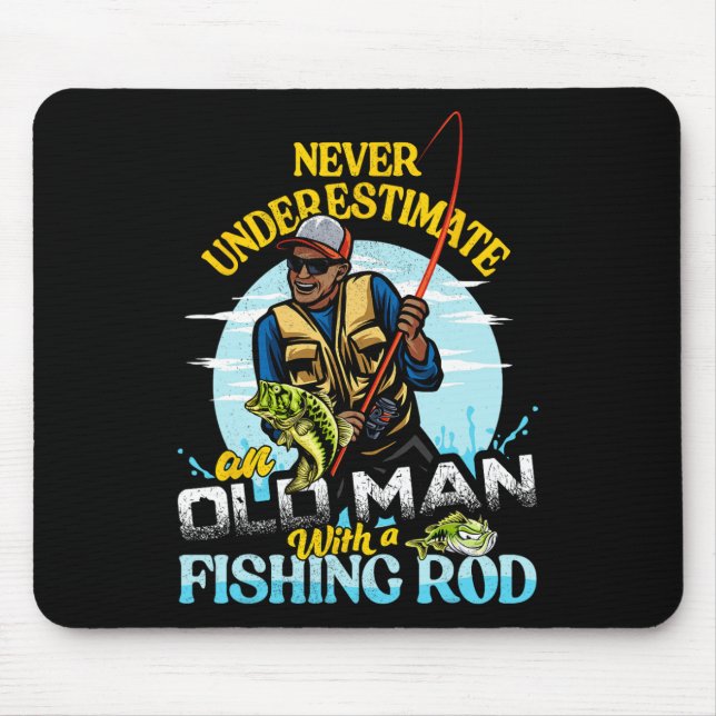 Mousepad Bipoc B Pesca Aniversário Tee Nunca Subestima O (Frente)