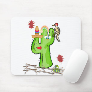 Mousepad Bird Cactus Mouse Pad!