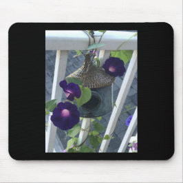 Mousepad Birdhouse With Morning Glories