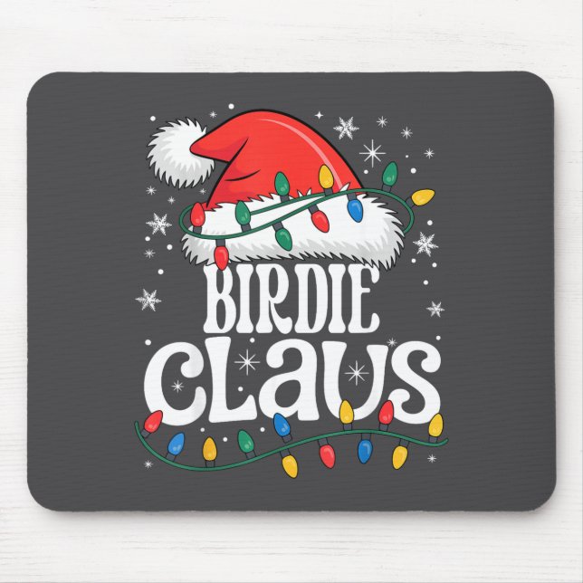 Mousepad Birdie Claus Funny Xmas Christmas Grandma Holiday  (Frente)