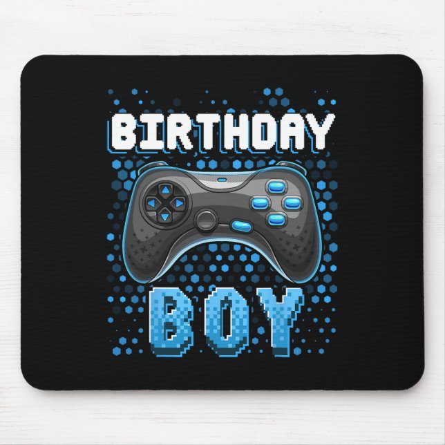 Mousepad Birthday Boy Video Game Controller Birthday Gamer (Frente)