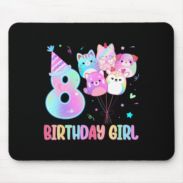 Mousepad Birthday Girl 8º aniversário Esquadrão de Esquadrã (Frente)