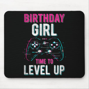 Mousepad Birthday Girl Level Up Video Game Festa de anivers